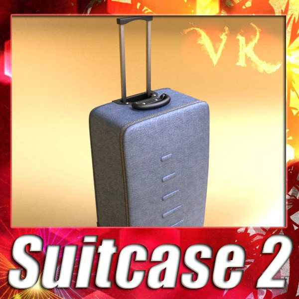 rolling suitcase 02 high detail 3D Model .c4d .max .obj .3ds .fbx .stl .blend 