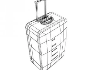rolling suitcase 02 high detail 3D Model