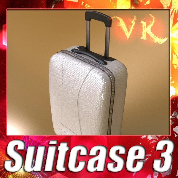 rolling suitcase 03 high detail 3D Model .c4d .max .obj .3ds .fbx .stl .blend 