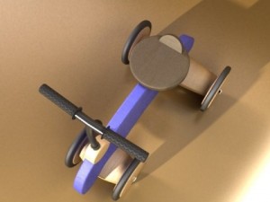 wooden riding toy bike Model 3D