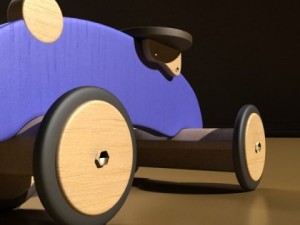 wooden riding toy bike Model 3D