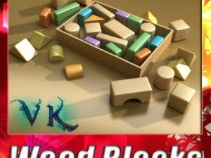 wooden toy blocks 3D Model