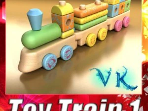 木制玩具火车 3D 模型