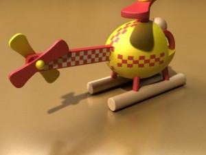wooden toy helicopter 3Dモデル