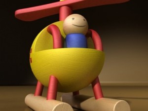 wooden toy helicopter 3Dモデル