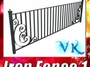 wrought iron fence 01 high res 3D Models