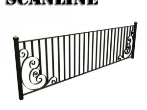 wrought iron fence 01 high res 3D Model