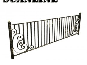 wrought iron fence 01 high res 3D Model