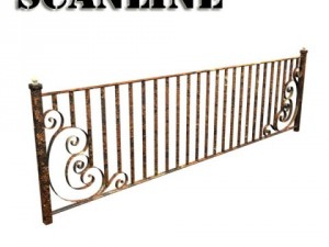 wrought iron fence 01 high res 3D Model