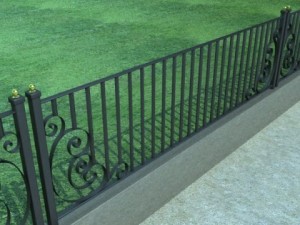 wrought iron fence 01 high res 3D Model