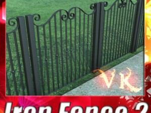 wrought iron fence 02 3D Models