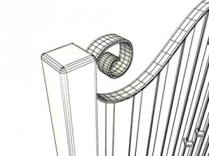 wrought iron fence 02 Modello 3D