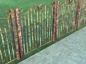 wrought iron fence 02 Modello 3D