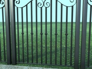 wrought iron fence 02 Modello 3D