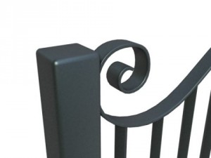 wrought iron fence 02 Modello 3D