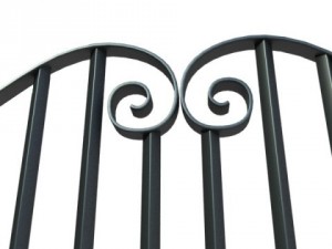 wrought iron fence 02 Modello 3D