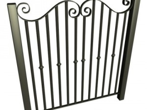 wrought iron fence 02 Modello 3D