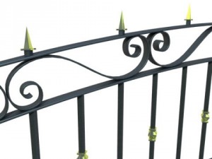 wrought iron fence 03 high res Model 3D