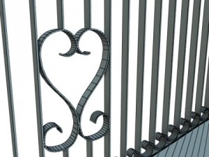 wrought iron gate 01 Modelo 3D