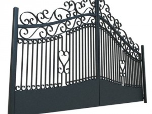 wrought iron gate 01 Modelo 3D