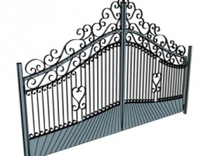 wrought iron gate 01 Modelo 3D