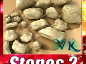 камни 02 текстуры высокого разрешения 3D Модель