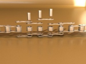 bicycle chain link high res Modelo 3D