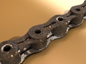 bicycle chain link high res Modelo 3D