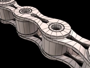 bicycle chain link high res Modelo 3D