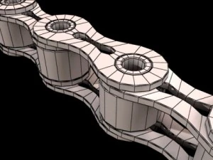 bicycle chain link high res 3D Model