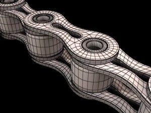 bicycle chain link high res Modelo 3D