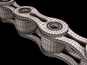 bicycle chain link high res 3D Model