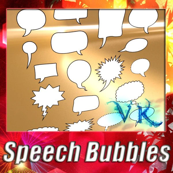 23 speech bubbles collection 3D Model .c4d .max .obj .3ds .fbx .stl .blend 