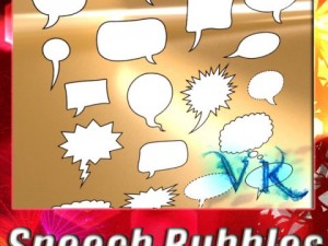23 speech bubbles collection 3D Model