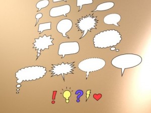 23 speech bubbles collection 3D Модель