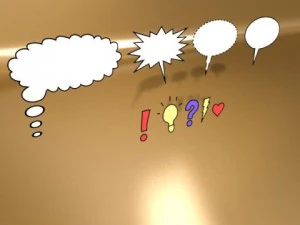 9 speech bubbles collection 3D Model