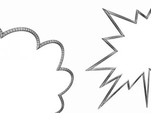 9 speech bubbles collection 3D Model