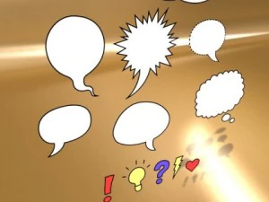 12 speech bubbles collection 3D Model