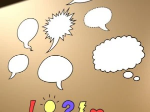 12 speech bubbles collection 3D Model