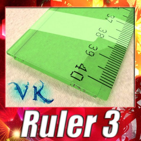 ruler 03 high res 3D Модель .c4d .max .obj .3ds .fbx .stl .blend 