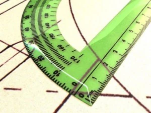plastic protractor ruler 04 3D Model