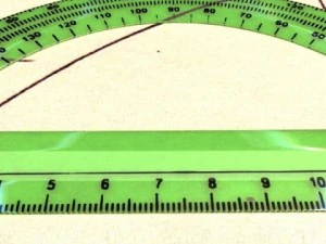 plastic protractor ruler 04 3D Model