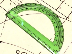 plastic protractor ruler 04 3D Model