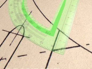 plastic protractor ruler 04 3D Model
