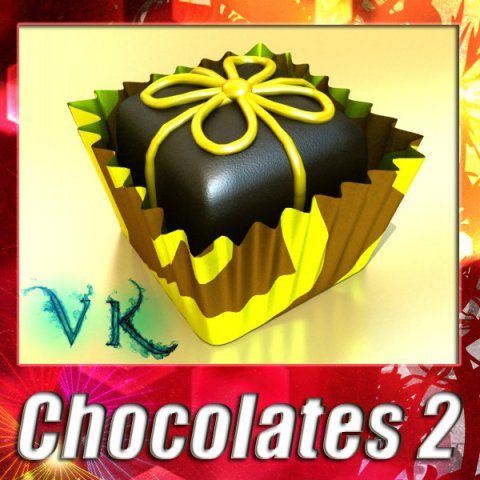 chocolate candy 2 high res Modelo 3D .c4d .max .obj .3ds .fbx .stl .blend