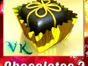 chocolate candy 2 high res 3D Модель