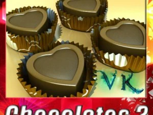 chocolate candy heart shaped 3D Model