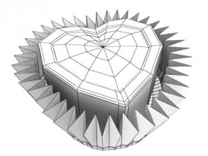 chocolate candy heart shaped 3D Model