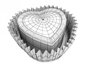 chocolate candy heart shaped 3D Model