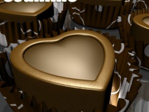 chocolate candy heart shaped 3D Model